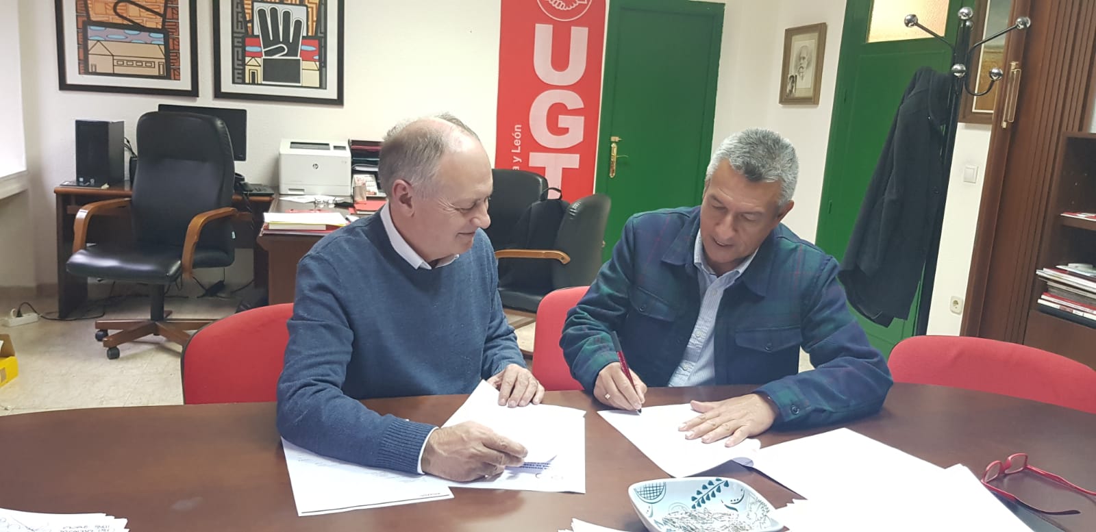 Firma de Acta de Hermanamiento UGTCyL y CUT Boyacá