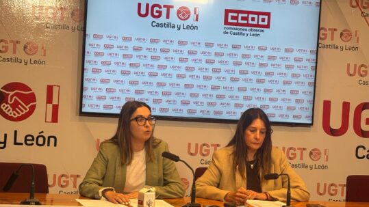 Sandra Ámez, (UGT) y Yolanda Martín (CCOO) en rdp sobre la vivienda en Castilla y León